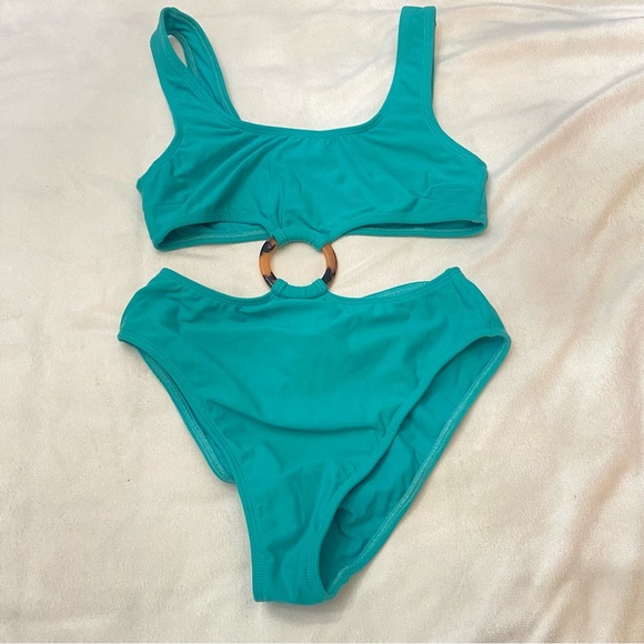 New! Montce Ky Turquoise One Piece Swimsuit 1057 - Picture 3 of 7